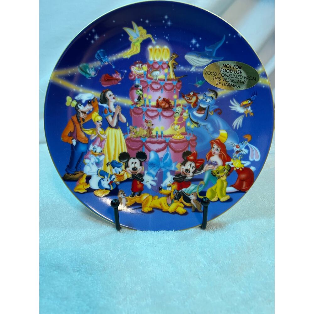 NIB The Art of Disney Collectible plate - 100 YEAR Anniversary